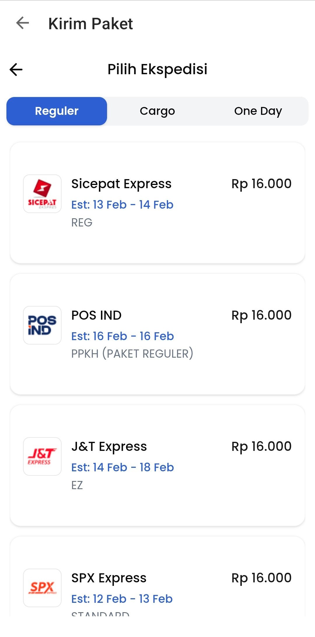 Foto Kurir/Ekspedisi