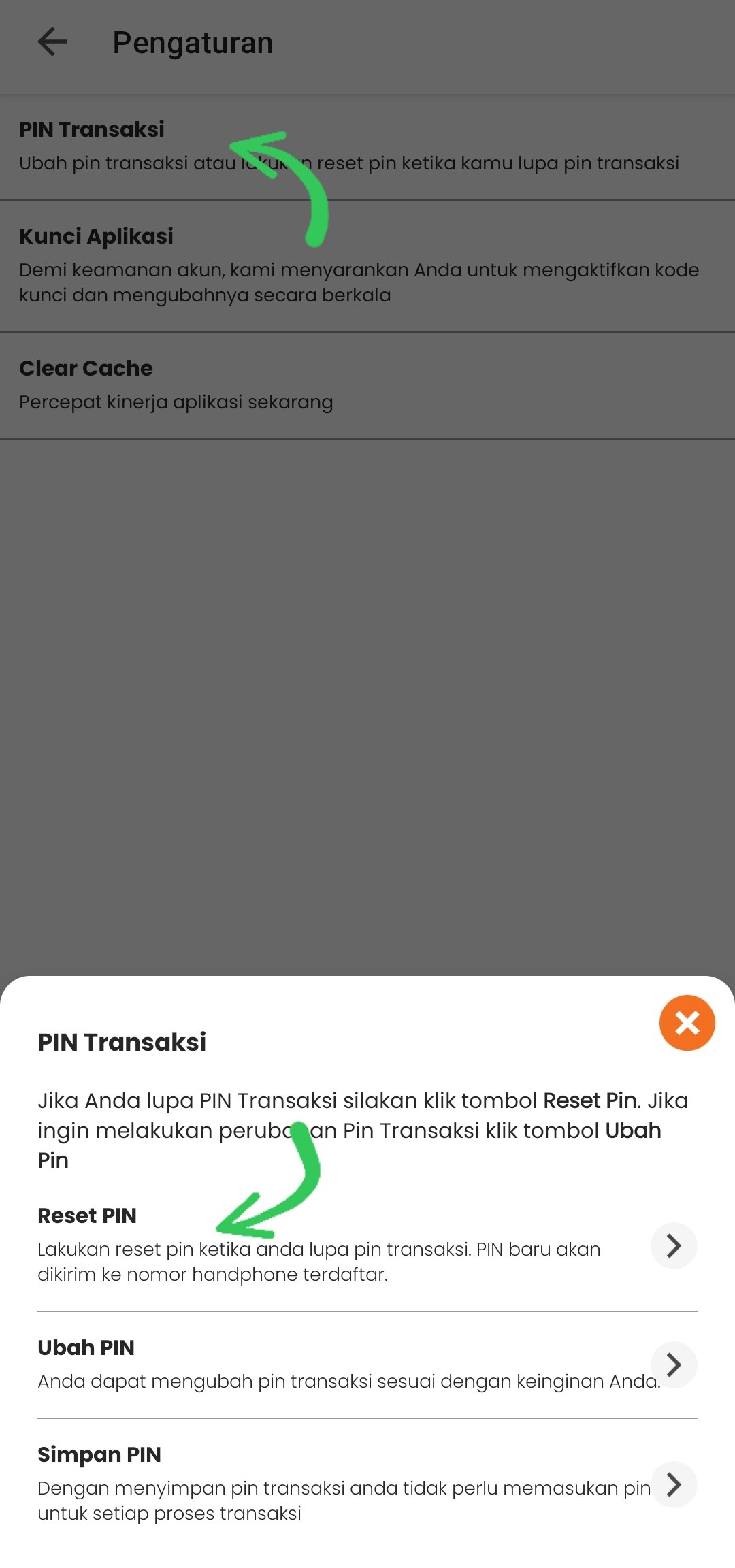 Foto pilih PIN Transaksi
