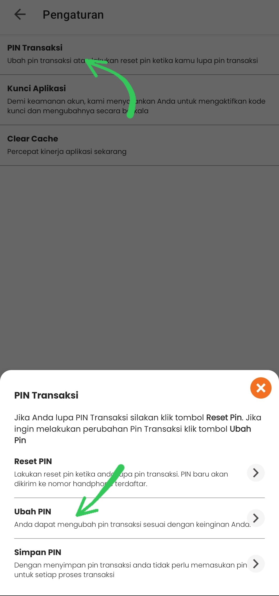 Foto pilih PIN Transaksi